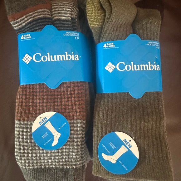 Columbia Men's Striped Crew Socks - 8Pairs - Picture 1 of 5